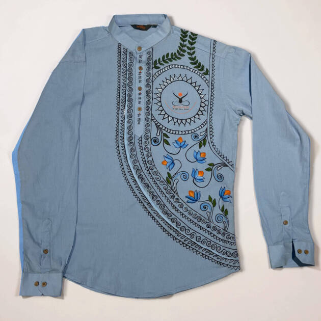 Men's Short Kurta (Blue)