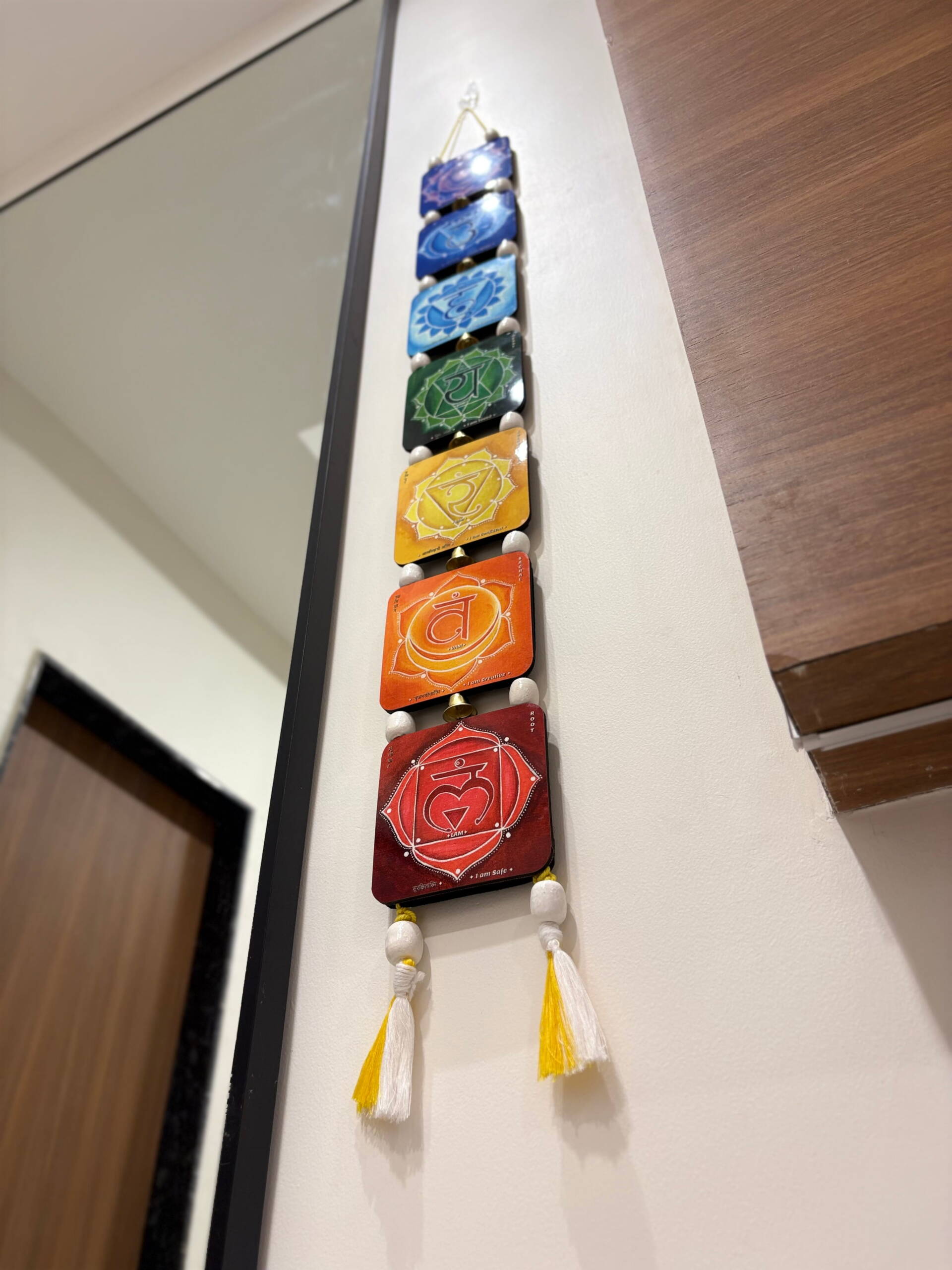 7 चक्र तोरण (चक्र हीलिंग एवं संतुलन) | 7 Chakra Wall hanging (Chakra Healing & Balancing) - Image 5